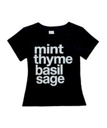 Chikashitsu +（チカシツプラス）の「【Chikashitsu +】herb logo baby tee (4color) / 【チカシツプラス】ハーブロゴコンパクト半袖Tシャツ（Tシャツ/カットソー）」