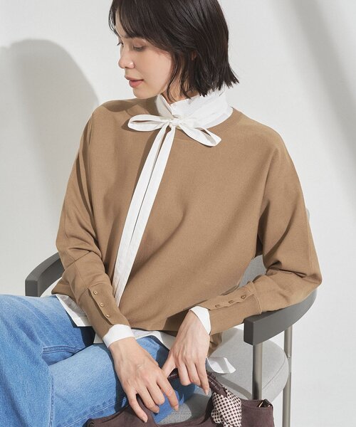 INDIVI(インディヴィ)の「【選べる6色/ストレッチ◎】きれいめドルマンスリーブニット(ニット/セーター・レディース・イエロー/ブルー系その他/オフホワイト/ブラック/キャメル/ライトオレンジ系・38/13/05/19/15 /34)」の17枚目の写真