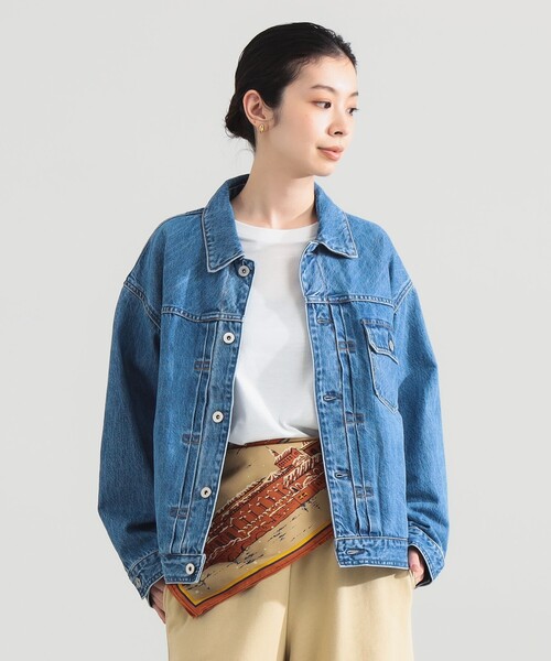 Demi-Luxe BEAMS（デミルクス ビームス）の「upper hights / THE ESSENTIAL ジャケット（ブルゾン・レディース・ブルー・ONE SIZE）」の5枚目の写真