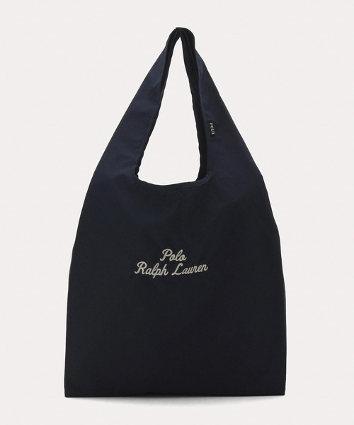 POLO RALPH LAUREN(ポロ ラルフ ローレン)の「ポケッタブル レインバッグ ”ロゴ刺繍”(トートバッグ・レディース・ネイビー・FREE)」の1枚目の写真