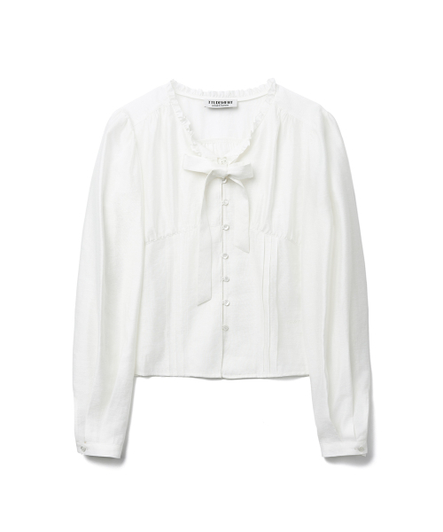 TTUDEMENT（トュードメント）の「SATIN TIE BLOUSE_IVORY（シャツ/ブラウス・レディース・その他・SMALL/MEDIUM）」の3枚目の写真