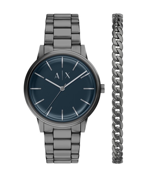 ARMANI EXCHANGE(アルマーニエクスチェンジ)の「アルマーニ・エクスチェンジ 腕時計 メンズ アナログ ステンレス AX7183SET(アナログ腕時計・メンズ・チャコールグレー・FREE)」の1枚目の写真