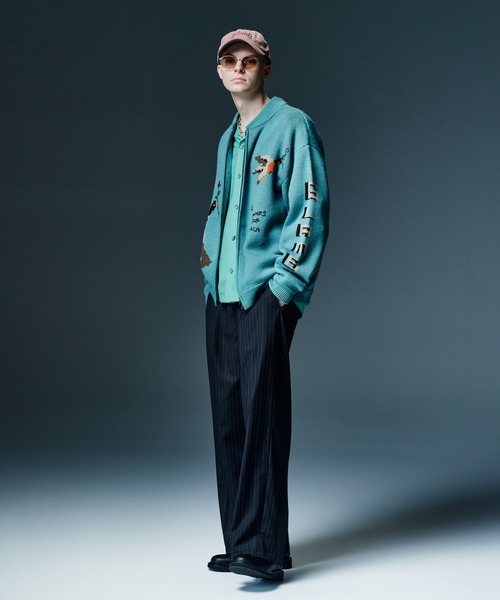 glamb(グラム)の「Stripe Grace Wide Pants / ストライプグレースワイドパンツ(その他パンツ・メンズ・ブラック/ベージュ/ネイビー・S/L/M)」の13枚目の写真