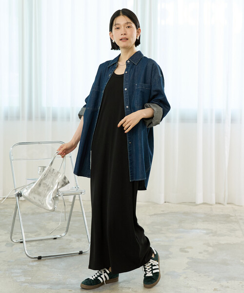 FREAK'S STORE(フリークスストア)の「リブノースリーブワンピース(ワンピース・レディース・ブラック/ベージュ・フリ-)」の12枚目の写真