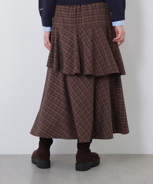 N.(N. Natural Beauty Basic)(エヌエヌナチュラルビューティーベーシック)の「チェックティアードスカート(スカート・レディース・ベージュ系その他/ブラウン系その他・FREE)」の15枚目の写真