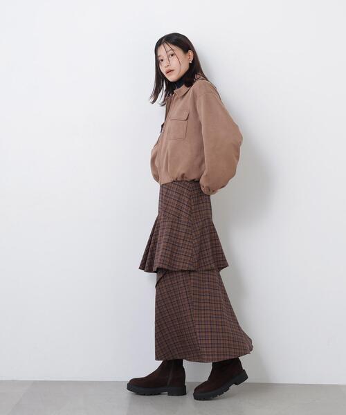N.(N. Natural Beauty Basic)(エヌエヌナチュラルビューティーベーシック)の「チェックティアードスカート(スカート・レディース・ベージュ系その他/ブラウン系その他・FREE)」の20枚目の写真