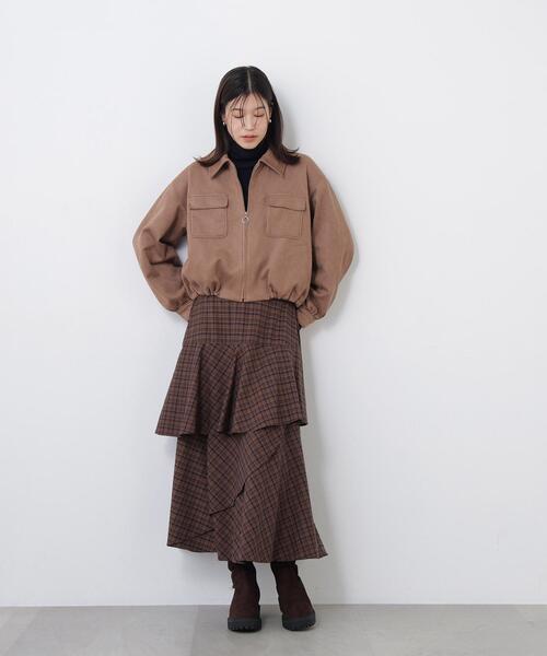 N.(N. Natural Beauty Basic)(エヌエヌナチュラルビューティーベーシック)の「チェックティアードスカート(スカート・レディース・ベージュ系その他/ブラウン系その他・FREE)」の21枚目の写真