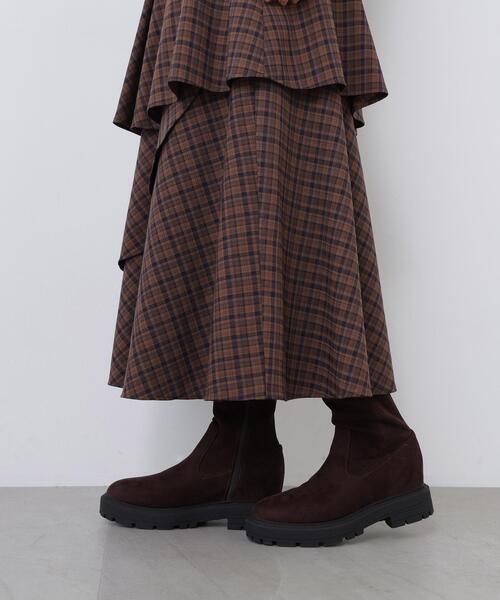 N.(N. Natural Beauty Basic)(エヌエヌナチュラルビューティーベーシック)の「チェックティアードスカート(スカート・レディース・ベージュ系その他/ブラウン系その他・FREE)」の3枚目の写真