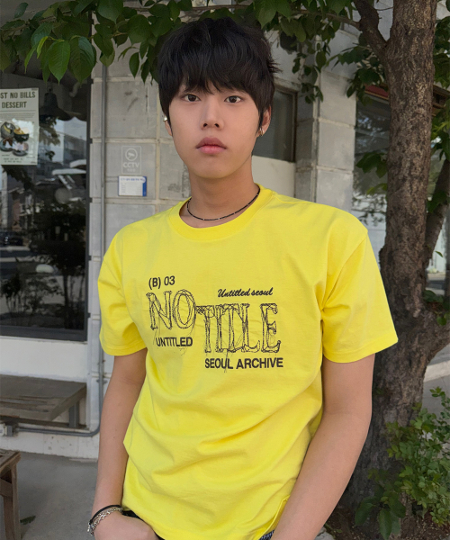UNTITLED SEOUL(アンタイトル ソウル)の「アンタイトル フレイド エンブロイダリー クロップ 半袖 イエロー(Tシャツ/カットソー・レディース・その他・MEDIUM/SMALL)」の5枚目の写真