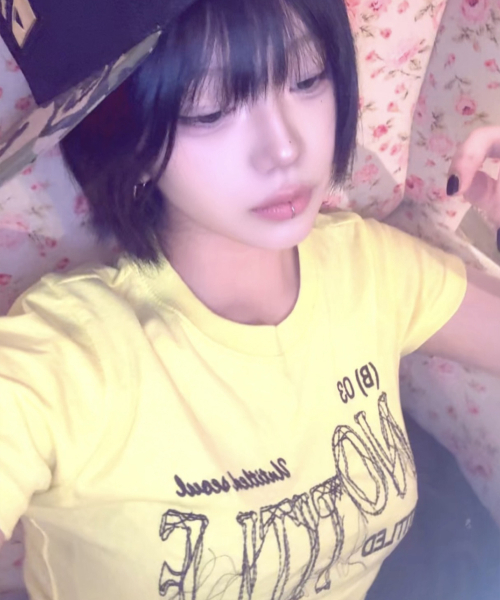 UNTITLED SEOUL(アンタイトル ソウル)の「アンタイトル フレイド エンブロイダリー クロップ 半袖 イエロー(Tシャツ/カットソー・レディース・その他・MEDIUM/SMALL)」の6枚目の写真