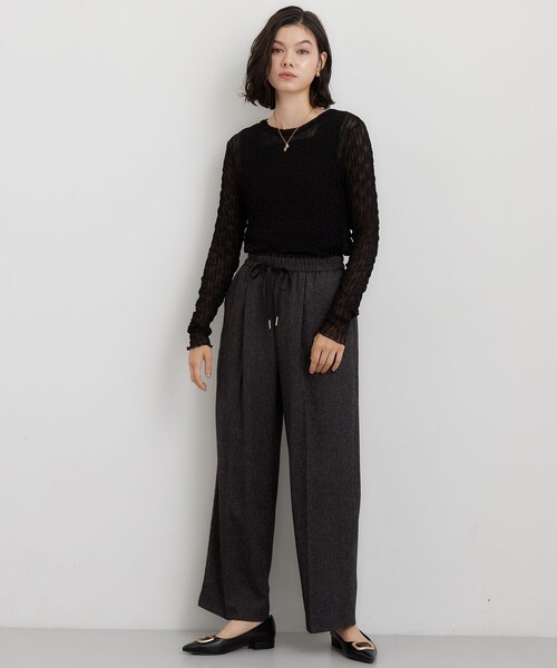 THE SHOP TK (ザ ショップ ティーケー )の「クリンクルシアークルーネックカットソー(Tシャツ/カットソー・レディース・ブラック/ダークブラウン/サックスブルー/アイボリー・12/13)」の20枚目の写真