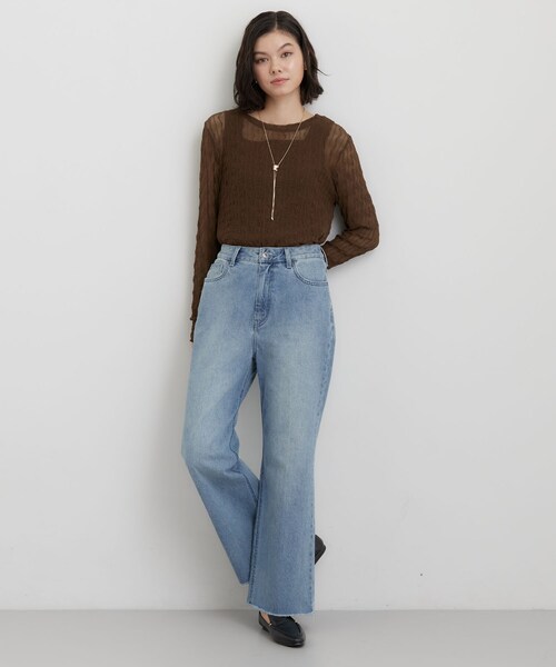 THE SHOP TK (ザ ショップ ティーケー )の「クリンクルシアークルーネックカットソー(Tシャツ/カットソー・レディース・ブラック/ダークブラウン/サックスブルー/アイボリー・12/13)」の16枚目の写真