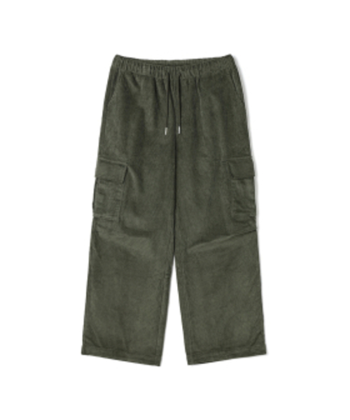 ADHOC(アドホック)の「男性コーデュロイカーゴワイドフィットフルバンディングパンツ (カーキ) (HBALP15)(その他パンツ・メンズ・その他・76/81)」の2枚目の写真