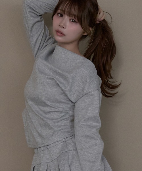 M DOLLY(エムドリー)の「Drape macy setup / ドレープメイシーセットアップ(セットアップ・レディース・ブラック/グレー・M/S)」の10枚目の写真
