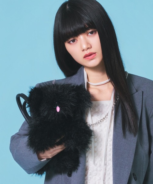 Casselini(キャセリーニ)の「Casselini(キャセリーニ)ドッグモチーフバッグ(ハンドバッグ・レディース・ホワイト/ブラック・FREE)」の2枚目の写真