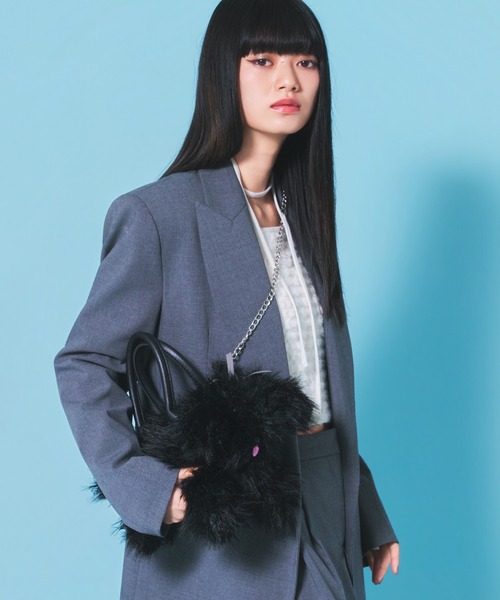 Casselini(キャセリーニ)の「Casselini(キャセリーニ)ドッグモチーフバッグ(ハンドバッグ・レディース・ホワイト/ブラック・FREE)」の5枚目の写真