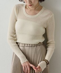 【Drawing Numbers】シアーリブラウンドニット