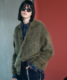 MAISON SPECIAL（メゾンスペシャル）の「《UNISEX》キッドモヘヤプライムオーバー襟付きカーディガン Kid Mohair Prime-Over Collared Cardigan【MAISON SPECIAL メゾンスペシャル】（カーディガン/ボレロ）」