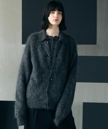 《UNISEX》キッドモヘヤプライムオーバー襟付きカーディガン/Kid Mohair Prime-Over Collared Cardigan【MAISON SPECIAL/メゾンスペシャル】