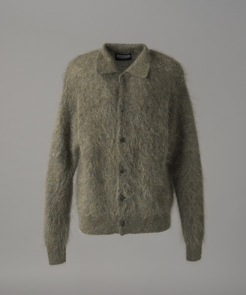 MAISON SPECIAL(メゾンスペシャル)の「《UNISEX》キッドモヘヤプライムオーバー襟付きカーディガン/Kid Mohair Prime-Over Collared Cardigan【MAISON SPECIAL/メゾンスペシャル】(カーディガン/ボレロ・メンズ・チャコールグレー/カーキ/パープル・2/1/0)」の14枚目の写真