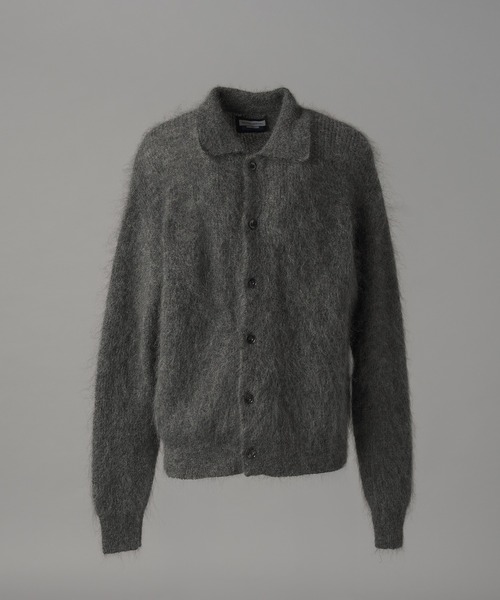 MAISON SPECIAL(メゾンスペシャル)の「《UNISEX》キッドモヘヤプライムオーバー襟付きカーディガン/Kid Mohair Prime-Over Collared Cardigan【MAISON SPECIAL/メゾンスペシャル】(カーディガン/ボレロ・メンズ・チャコールグレー/カーキ/パープル・2/1/0)」の15枚目の写真