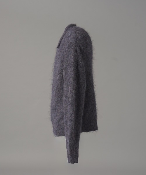 MAISON SPECIAL(メゾンスペシャル)の「《UNISEX》キッドモヘヤプライムオーバー襟付きカーディガン/Kid Mohair Prime-Over Collared Cardigan【MAISON SPECIAL/メゾンスペシャル】(カーディガン/ボレロ・メンズ・チャコールグレー/カーキ/パープル・2/1/0)」の17枚目の写真