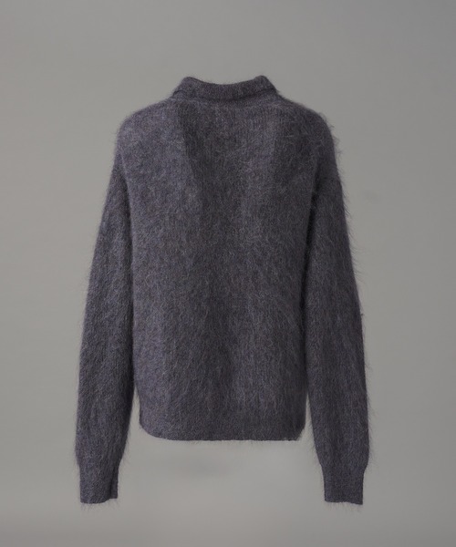 MAISON SPECIAL(メゾンスペシャル)の「《UNISEX》キッドモヘヤプライムオーバー襟付きカーディガン/Kid Mohair Prime-Over Collared Cardigan【MAISON SPECIAL/メゾンスペシャル】(カーディガン/ボレロ・メンズ・チャコールグレー/カーキ/パープル・2/1/0)」の18枚目の写真