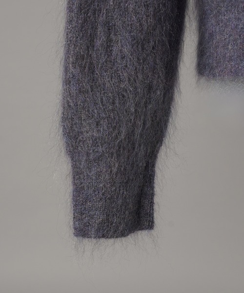 MAISON SPECIAL(メゾンスペシャル)の「《UNISEX》キッドモヘヤプライムオーバー襟付きカーディガン/Kid Mohair Prime-Over Collared Cardigan【MAISON SPECIAL/メゾンスペシャル】(カーディガン/ボレロ・メンズ・チャコールグレー/カーキ/パープル・2/1/0)」の20枚目の写真