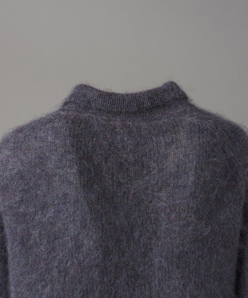 MAISON SPECIAL(メゾンスペシャル)の「《UNISEX》キッドモヘヤプライムオーバー襟付きカーディガン/Kid Mohair Prime-Over Collared Cardigan【MAISON SPECIAL/メゾンスペシャル】(カーディガン/ボレロ・メンズ・チャコールグレー/カーキ/パープル・2/1/0)」の21枚目の写真