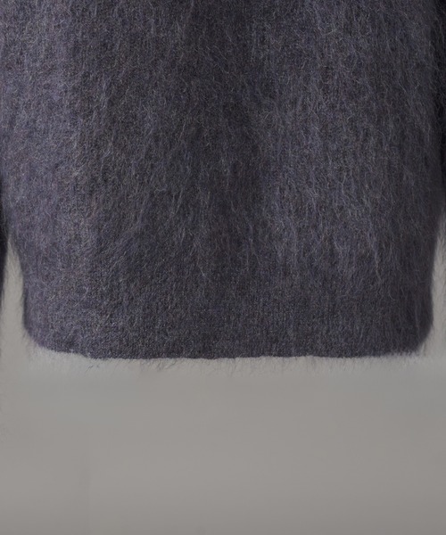 MAISON SPECIAL(メゾンスペシャル)の「《UNISEX》キッドモヘヤプライムオーバー襟付きカーディガン/Kid Mohair Prime-Over Collared Cardigan【MAISON SPECIAL/メゾンスペシャル】(カーディガン/ボレロ・メンズ・チャコールグレー/カーキ/パープル・2/1/0)」の22枚目の写真