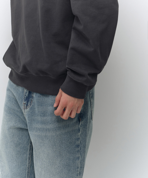 MUSINSA STANDARD（ムシンサスタンダード）の「ヘンリーネックスウェットシャツ [ダークグレー]（スウェット・メンズ・その他・2XL/LARGE/X-LARGE/SMALL/MEDIUM/3XL）」の6枚目の写真