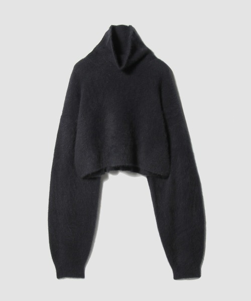 COLUMN(コラム)の「COLUMN / フォックスカシミアファー ショートニット<PERMANENT>(ニット/セーター・レディース・アイボリー/ネイビー/グレー・FREE)」の3枚目の写真