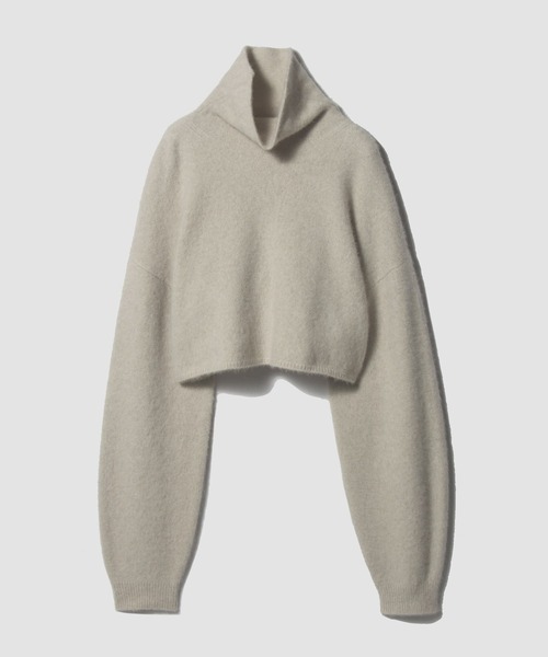 COLUMN(コラム)の「COLUMN / フォックスカシミアファー ショートニット<PERMANENT>(ニット/セーター・レディース・アイボリー/ネイビー/グレー・FREE)」の2枚目の写真