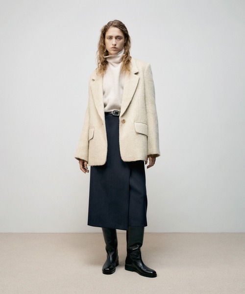 COLUMN(コラム)の「COLUMN / フォックスカシミアファー ショートニット<PERMANENT>(ニット/セーター・レディース・アイボリー/ネイビー/グレー・FREE)」の7枚目の写真