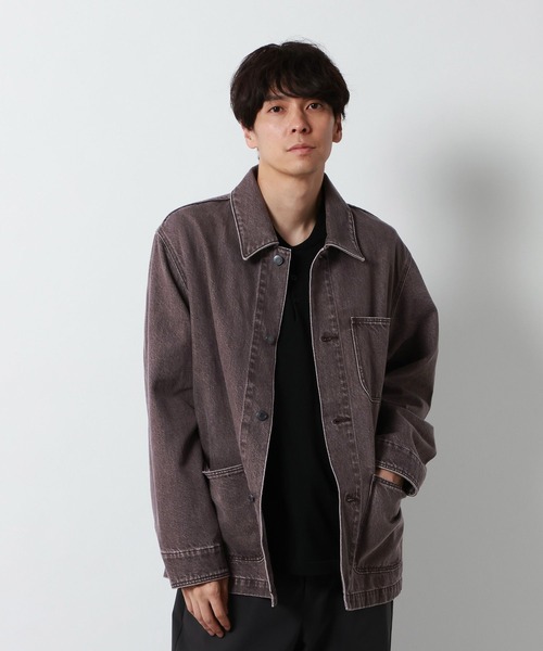 GLOBAL WORK（グローバルワーク）の「デニムカバーオール/910674（デニムジャケット・メンズ・ブラウン/ブラック/インディゴブルー・SMALL/MEDIUM/LARGE）」の3枚目の写真