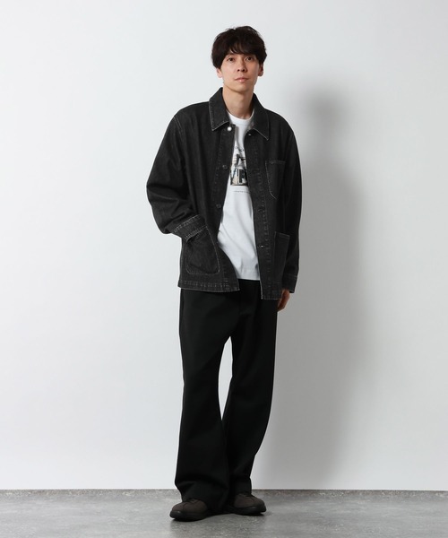 GLOBAL WORK（グローバルワーク）の「デニムカバーオール/910674（デニムジャケット・メンズ・ブラウン/ブラック/インディゴブルー・SMALL/MEDIUM/LARGE）」の4枚目の写真