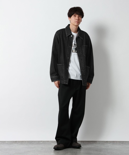 GLOBAL WORK（グローバルワーク）の「デニムカバーオール/910674（デニムジャケット・メンズ・ブラウン/ブラック/インディゴブルー・SMALL/MEDIUM/LARGE）」の5枚目の写真
