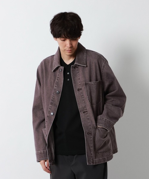 GLOBAL WORK（グローバルワーク）の「デニムカバーオール/910674（デニムジャケット・メンズ・ブラウン/ブラック/インディゴブルー・SMALL/MEDIUM/LARGE）」の14枚目の写真