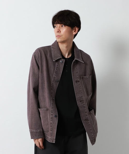 GLOBAL WORK（グローバルワーク）の「デニムカバーオール/910674（デニムジャケット・メンズ・ブラウン/ブラック/インディゴブルー・SMALL/MEDIUM/LARGE）」の15枚目の写真