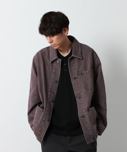 GLOBAL WORK（グローバルワーク）の「デニムカバーオール/910674（デニムジャケット・メンズ・ブラウン/ブラック/インディゴブルー・SMALL/MEDIUM/LARGE）」の16枚目の写真