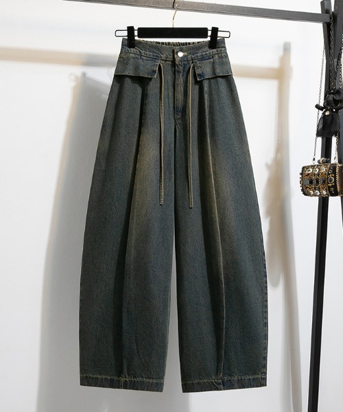 AMAJI(アマジ)の「バレル デニムパンツ(デニムパンツ・レディース・ブルー/ライトブルー・LARGE/X-LARGE)」の2枚目の写真