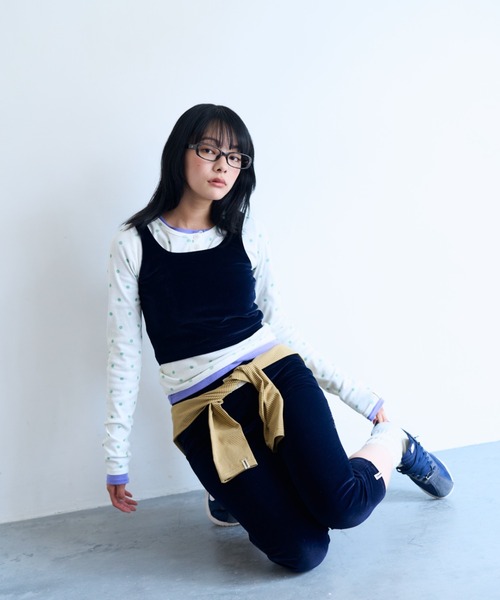 common gull products.(コモンガルプロダクツ)の「薄暮のベロアカプリパンツ(その他パンツ・レディース・ネイビー/ボルドー/マスタード・MEDIUM/SMALL/LARGE)」の7枚目の写真