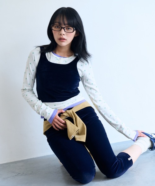 common gull products.(コモンガルプロダクツ)の「薄暮のベロアカプリパンツ(その他パンツ・レディース・ネイビー/ボルドー/マスタード・MEDIUM/SMALL/LARGE)」の8枚目の写真