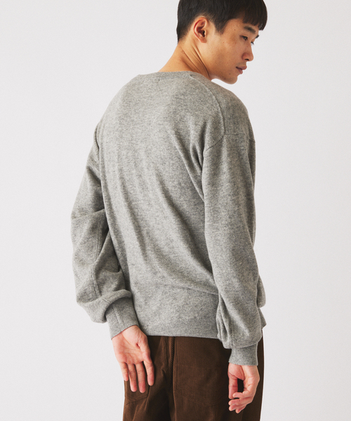 JOURNAL STANDARD relume(ジャーナルスタンダード レリューム)の「COLLINS VILLE WOOL / コリンズ ビル ウールニット Vネック(ニット/セーター・メンズ・ライトグレー/ブラックミックス・LARGE/MEDIUM)」の6枚目の写真