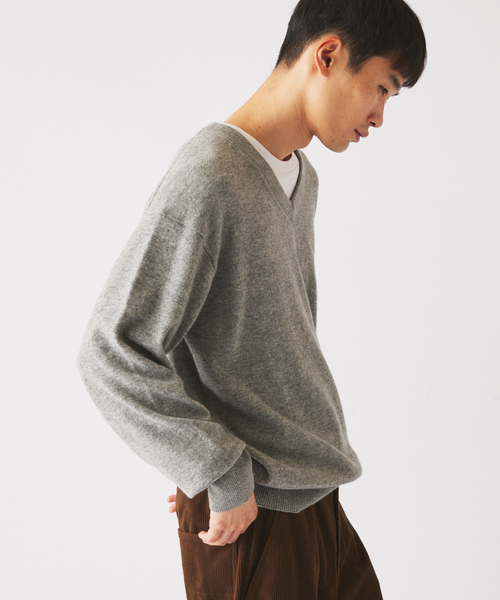 JOURNAL STANDARD relume(ジャーナルスタンダード レリューム)の「COLLINS VILLE WOOL / コリンズ ビル ウールニット Vネック(ニット/セーター・メンズ・ライトグレー/ブラックミックス・LARGE/MEDIUM)」の7枚目の写真