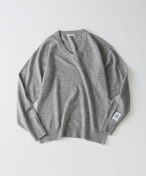 JOURNAL STANDARD relume(ジャーナルスタンダード レリューム)の「COLLINS VILLE WOOL / コリンズ ビル ウールニット Vネック(ニット/セーター・メンズ・ライトグレー/ブラックミックス・LARGE/MEDIUM)」の11枚目の写真