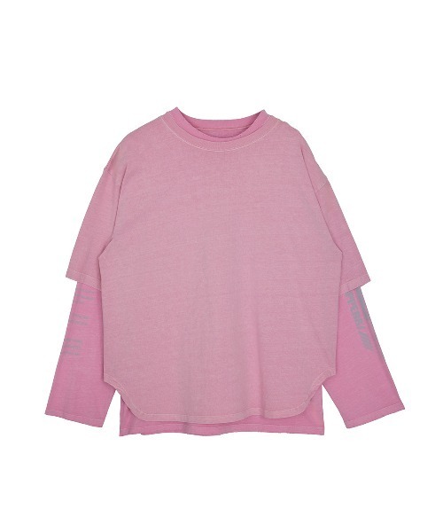 Ameri(アメリ)の「VINTAGE LIKE LAYERED TEE SET(Tシャツ/カットソー・レディース・グレー/ライトベージュ/ピンク・FREE)」の19枚目の写真