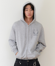 LUCKY HOUSE HOODIE ZIP-UP GREY