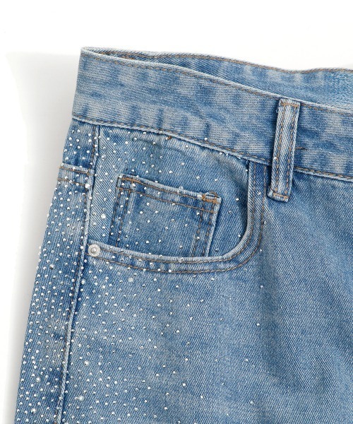 Rejoule(リジュール)の「バッグリボン ラインストーンデニムパンツ(デニムパンツ・レディース・ライトブルー・M/S)」の15枚目の写真