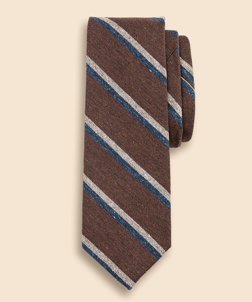 BROOKS BROTHERS(ブルックスブラザーズ)の「シルク メランジ ストライプタイ(ネクタイ・メンズ・ブラウン/ブルー・ONE SIZE)」の2枚目の写真